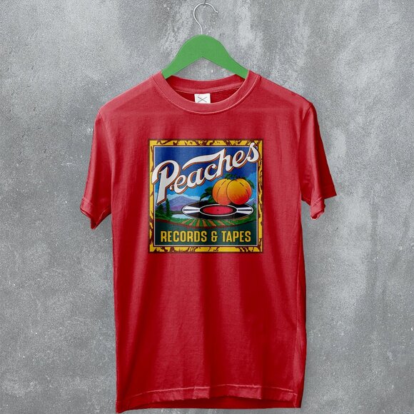 Peaches Records Music Logo Graphic Album Fan Style Band Retro Gift T-Shirt 166 - Picture 1 of 5
